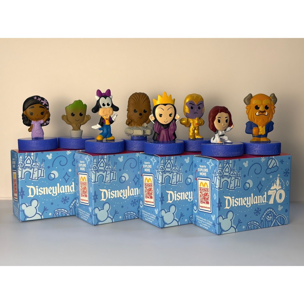 McDonalds X Disney 70th Anniversary Happy Meal‎ Toy Bundle #9,#10,#11,#12